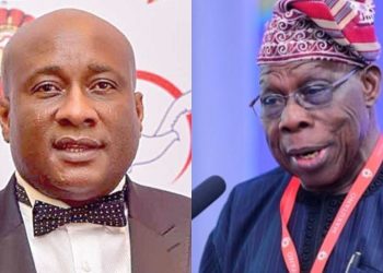 Breaking News: “Airpeace is a necessity” say President Olusegun Obasanjo as he flies Airpeace Lagos to London with Chief Allen Onyema