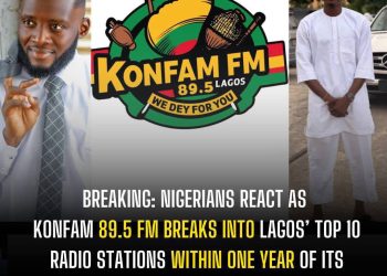 Nigerians React as Konfam FM Joins Lagos’ Top 10 Radio Stations Just One Year After Launch